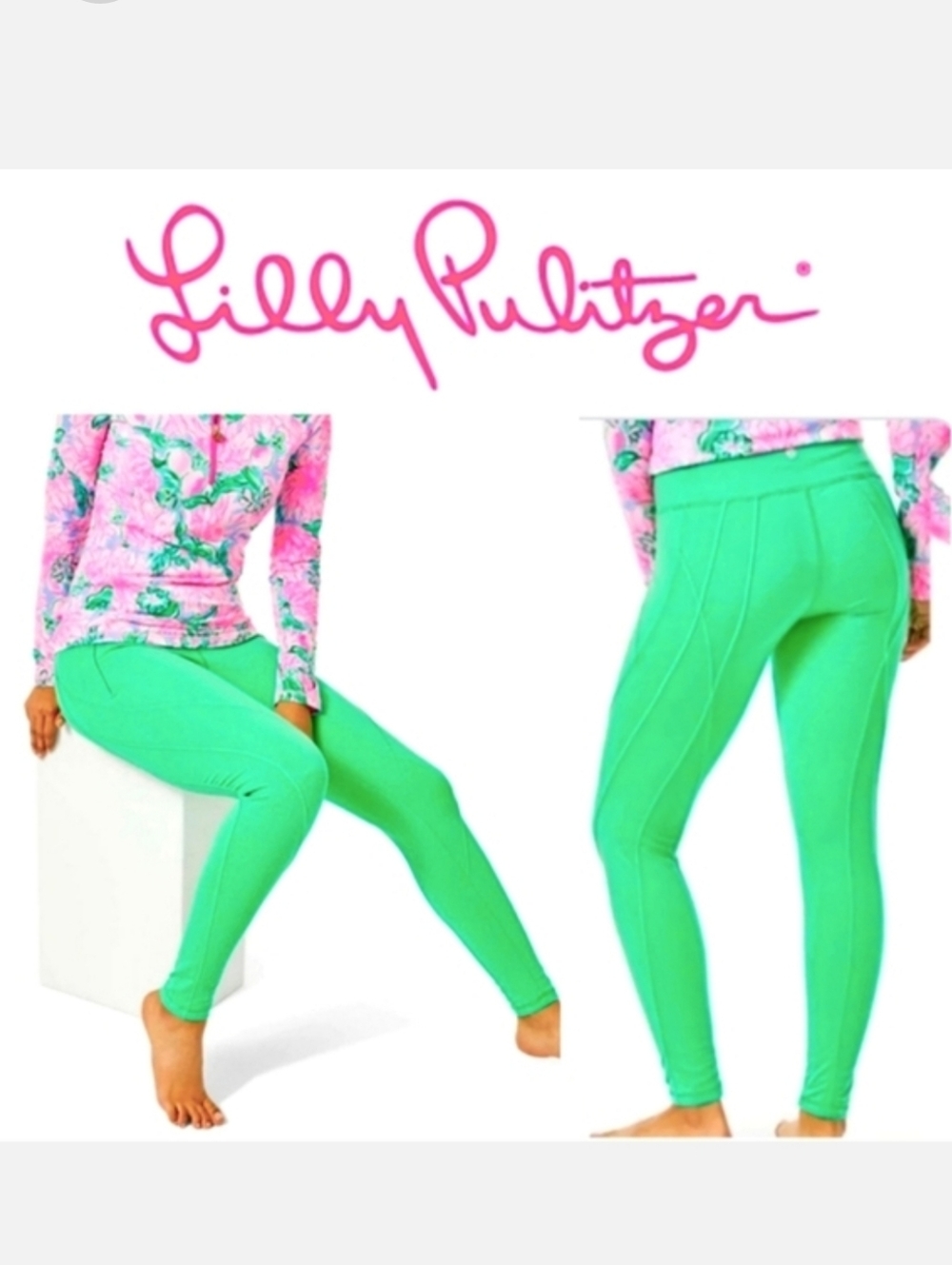 Lilly Pulitzer Weekender High Rise Leggings Agave Green XXS-XS